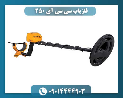تصویری از فلزیاب CCI 250 در حال شناسایی اهداف فلزی در زمین با دقت بالا 09014444903