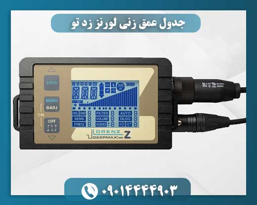 جدول عمق زنی لورنز زد تو